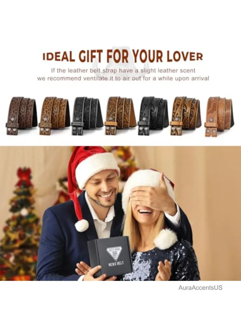 Western PU Leather Belt Strap Without Buckle for Men Women Cowboy Cowgirl